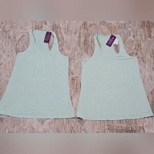Aurorae Mint Green Women's Racer Tank Tops Size L Set Of 2! NWT.